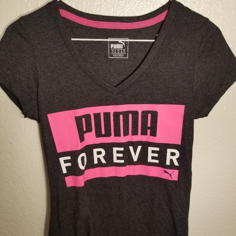 NWOT Athletic Gray and Pink Womens Puma Tshirt